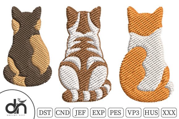 5 Cats Back Silhouette Embroidery Design Review