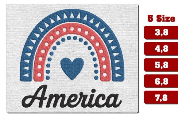 America Rainbow Patriotic Embroidery Review
