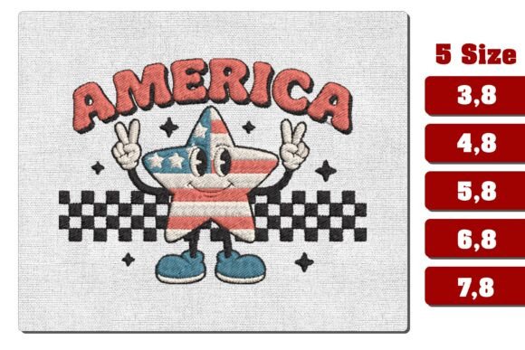 America Retro Star Patriotic Embroidery Review