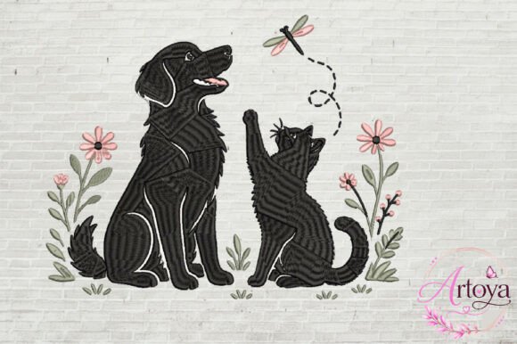 Black Dog and Cat Embroidery Design Review