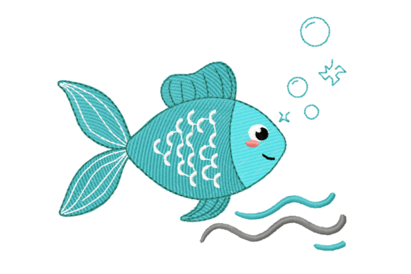 Cute Fish Embroidery Design – Ocean Kids Review