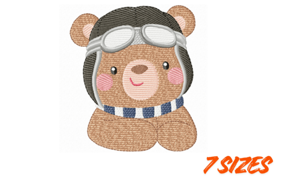 Cute Pilot Bear Embroidery Design Review