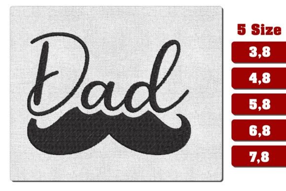 Dad Mustache Cursive Machine Embroidery Review