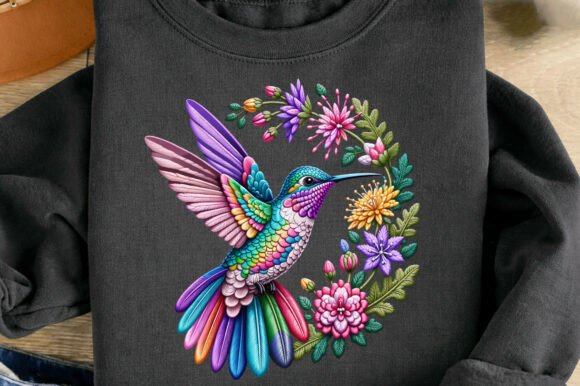 Faux Yarn Embroidery Hummingbird Png Review