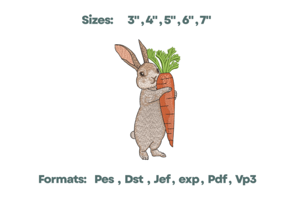 Giant Carrot Hugging Bunny Embroidery Review