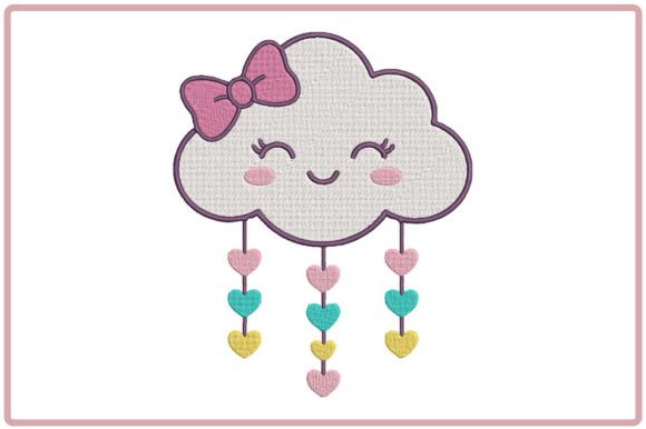 Kawaii Happy Cloud Embroidery Design Review