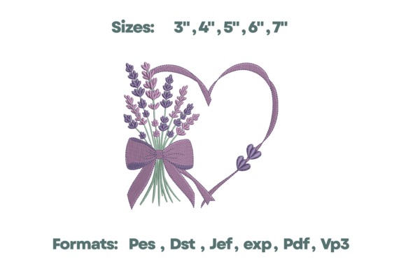Lavender Heart Bouquet Embroidery Review