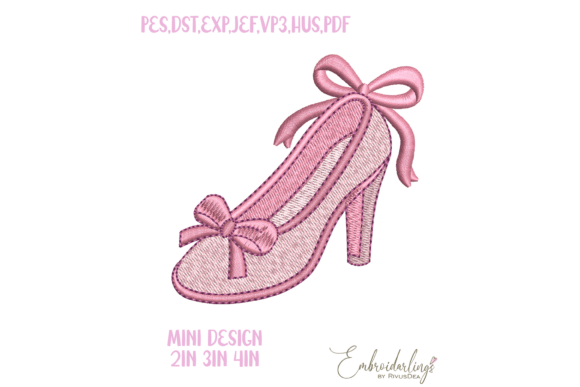 Mini Pink High Heel Shoe Embroidery Review