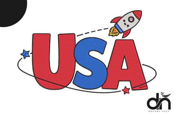 Patriotic USA Rocket Embroidery Design Review