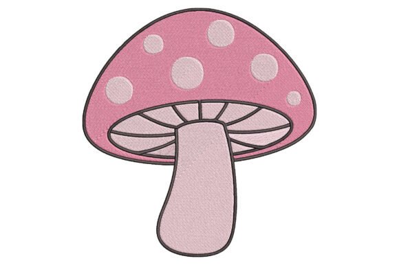 Pink Mushroom Embroidery Design Review