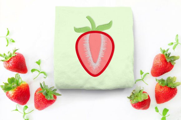 Sliced Strawberry Applique Embroidery Review