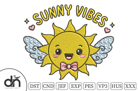 Sunny Vibes Winged Sun Embroidery Design Review