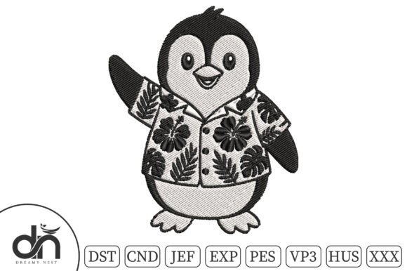 Waving Hawaiian Shirt Penguin Embroidery Review